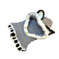 Inverno quente crianças crochet malha capuz capuz coifa fox cachecol earflap gorros chapéu (hw602)